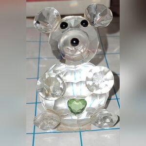 Clear Stone Faceted Bear